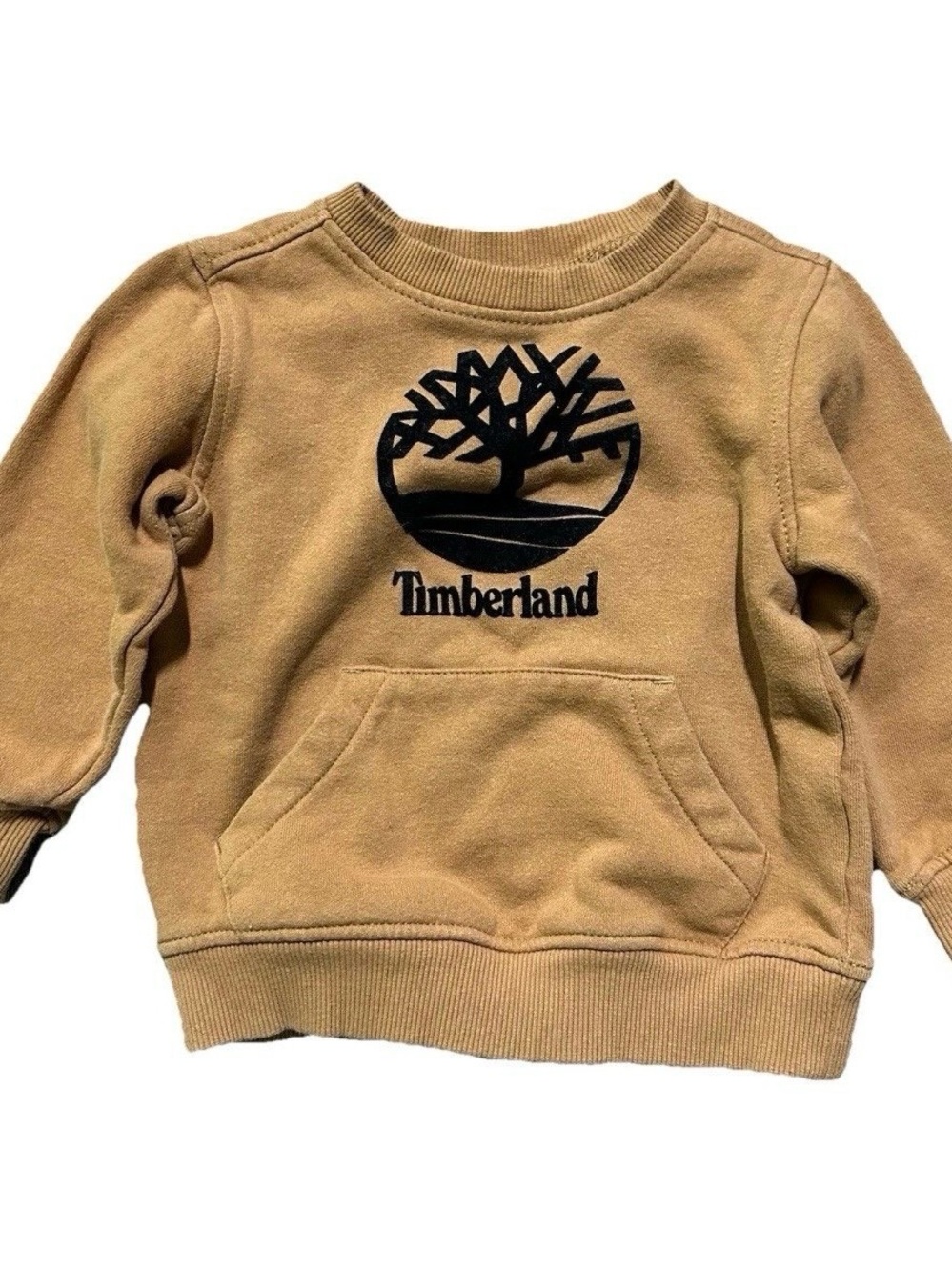 Toddler Timberland Beige Crewneck Sweatshirt With Logo Size 3T